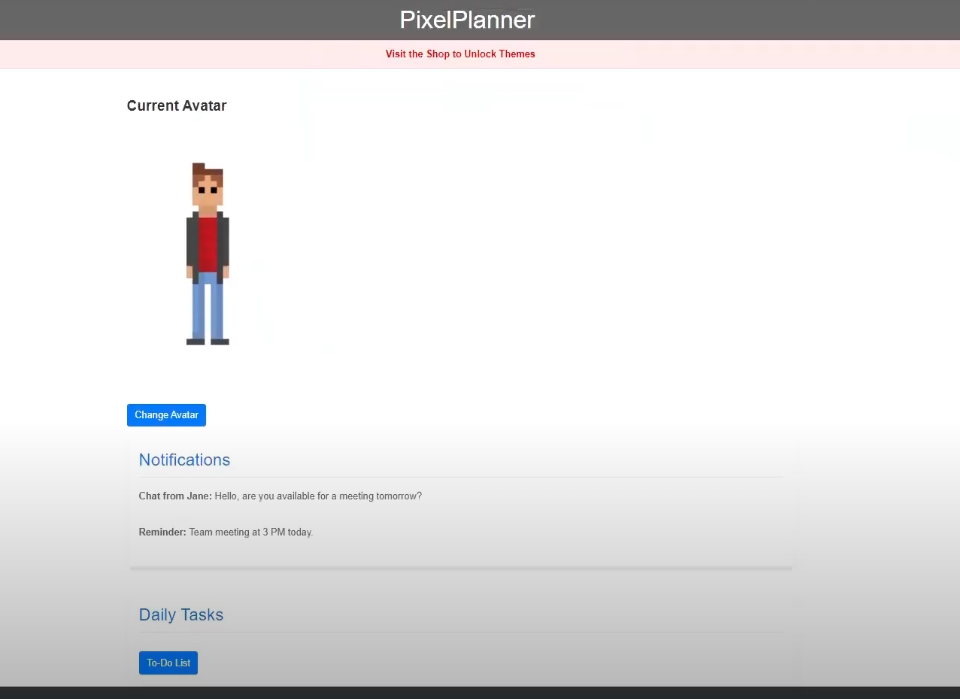 Pixel Planner Website